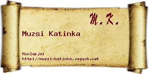 Muzsi Katinka névjegykártya